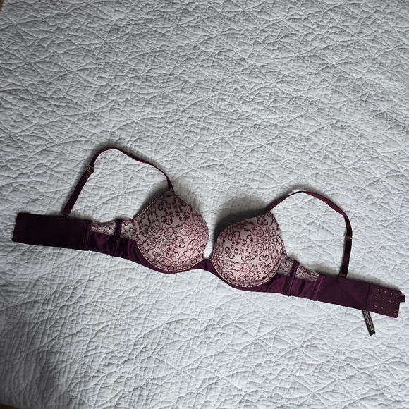 Victoria's Secret Very Sexy Push-up Bra - Burgundy Maroon 32B - Picture 5 of 14